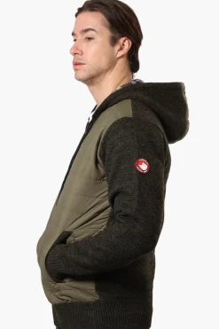 Canada Weather Gear Hooded Fleece Lined Lightweight Jacket - Olive