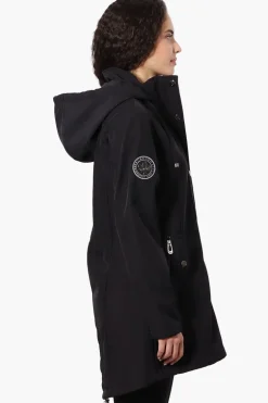 Canada Weather Gear Hooded Soft Shell Lightweight Jacket - Black