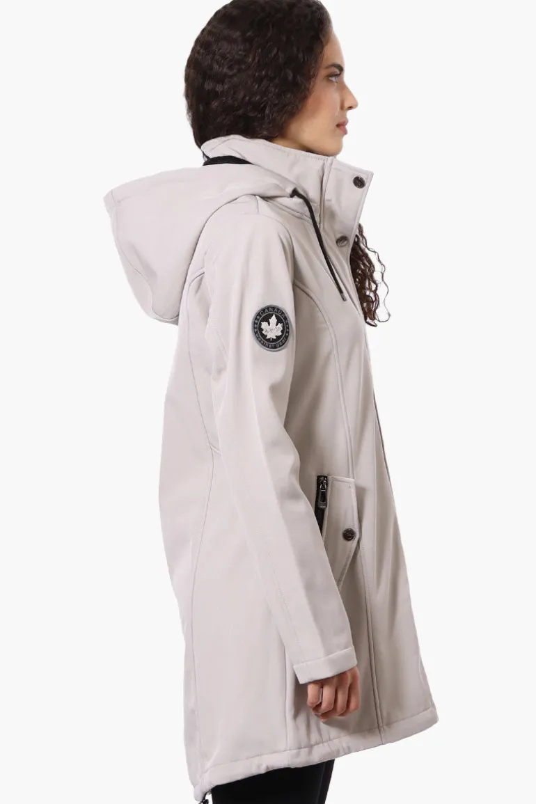 Canada Weather Gear Hooded Soft Shell Lightweight Jacket - Grey