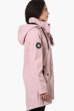 Canada Weather Gear Hooded Soft Shell Lightweight Jacket - Pink