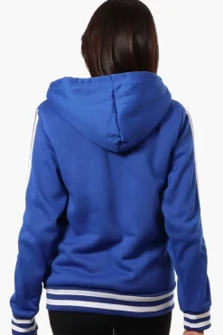 Canada Weather Gear Hooded Sherpa Lined Lightweight Jacket - Blue