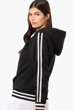 Canada Weather Gear Hooded Sherpa Lined Lightweight Jacket - Black