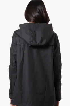 Canada Weather Gear Hooded Soft Shell Lightweight Jacket - Black