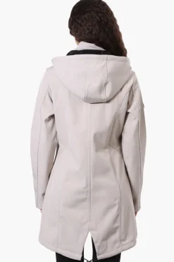 Canada Weather Gear Hooded Soft Shell Lightweight Jacket - Grey