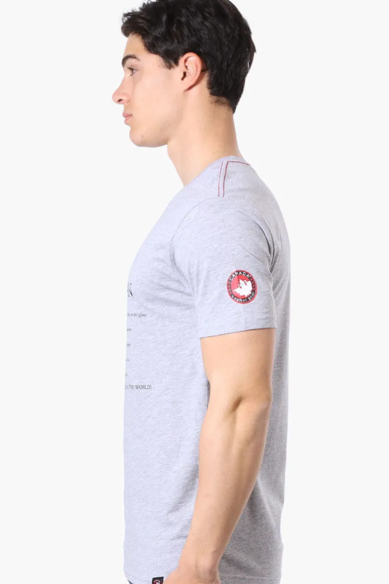 Canada Weather Gear I Am Canadian Print Tee - Grey