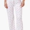 Canada Weather Gear Ladybug Pattern Wide Leg Pajama Pants - White