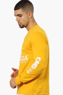 Canada Weather Gear Logo Sleeve Long Sleeve Top - Yellow
