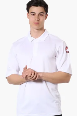 Canada Weather Gear Mesh Short Sleeve Polo Shirt - White