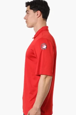 Canada Weather Gear Mesh Short Sleeve Polo Shirt - Red