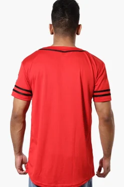 Canada Weather Gear Mesh Chest Logo Baseball Tee - Red