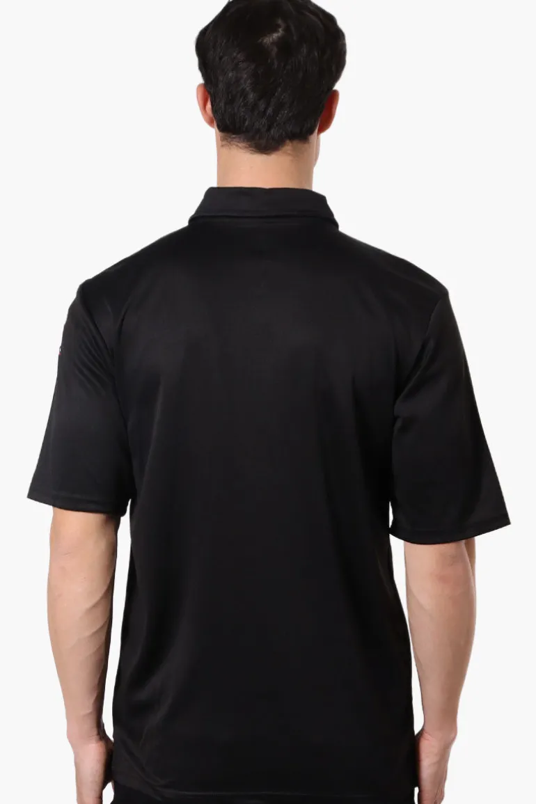 Canada Weather Gear Mesh Short Sleeve Polo Shirt - Black