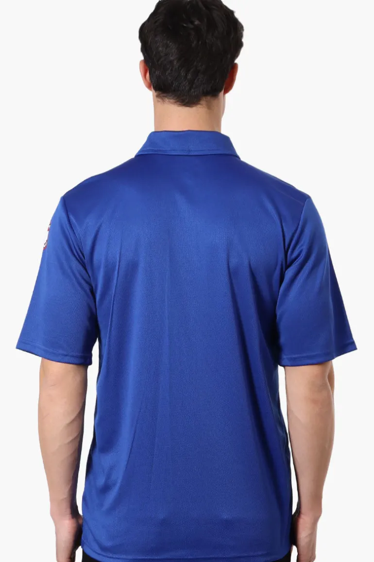Canada Weather Gear Mesh Short Sleeve Polo Shirt - Blue