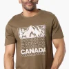 Canada Weather Gear Mountain Print Tee - Brown