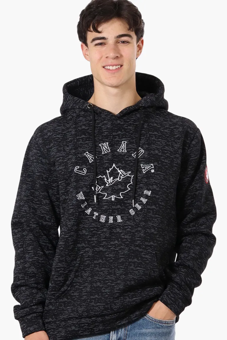 Canada Weather Gear Patterned Embroidered Hoodie - Black