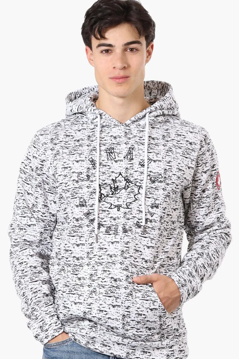 Canada Weather Gear Patterned Embroidered Hoodie - White