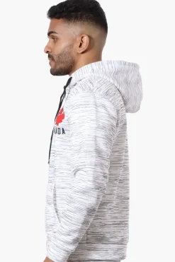 Canada Weather Gear Patterned Zip Up Hoodie - White