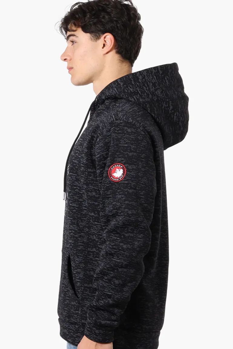 Canada Weather Gear Patterned Embroidered Hoodie - Black