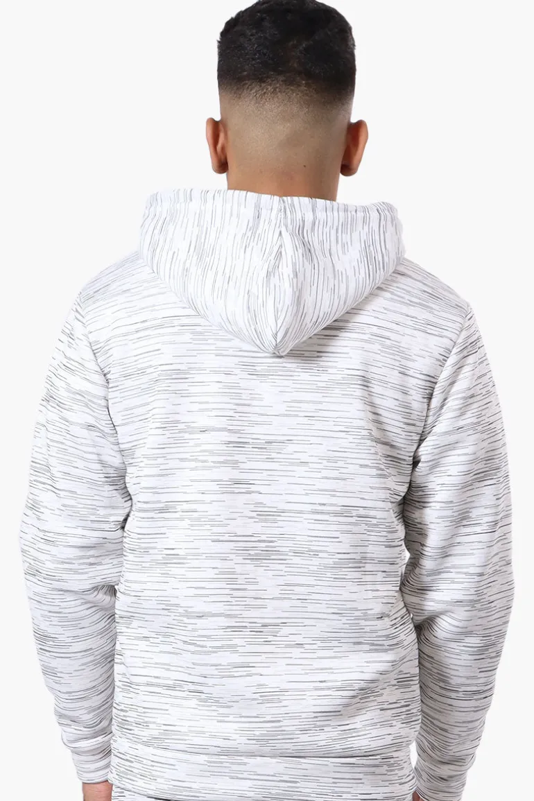 Canada Weather Gear Patterned Zip Up Hoodie - White