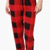 Canada Weather Gear Plaid Tie Waist Pajama Bottoms - Red