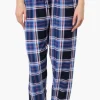 Canada Weather Gear Plaid Tie Waist Pajama Bottoms - Blue