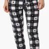 Canada Weather Gear Plaid Fleece Pajama Bottoms - Black