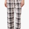 Canada Weather Gear Plaid Wide Leg Pajama Bottoms - Cream