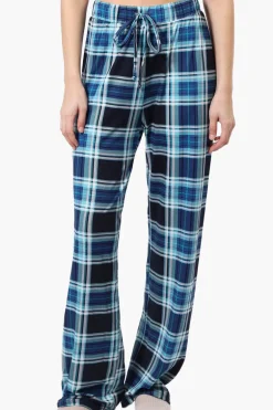 Canada Weather Gear Plaid Wide Leg Pajama Pants - Navy