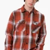 Canada Weather Gear Plaid Button Up Casual Shirt - Rust