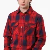 Canada Weather Gear Plaid Button Up Casual Shirt - Red