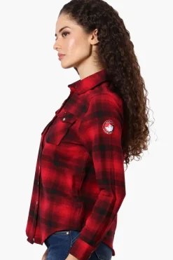 Canada Weather Gear Plaid Button Up Shirt - Red