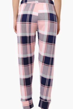 Canada Weather Gear Plaid Tie Waist Pajama Bottoms - Pink