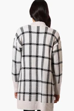 Canada Weather Gear Plaid Open Wrap Cardigan - Stone