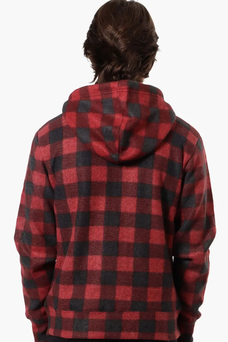 Canada Weather Gear Plaid Fleece Lined Lightweight Jacket - Red