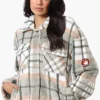 Canada Weather Gear Plush Plaid Lightweight Jacket - Olive