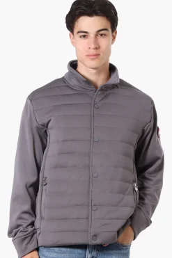 Canada Weather Gear Puffer Techno Fleece Lightweight Jacket - Grey