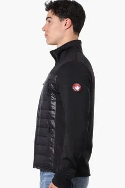 Canada Weather Gear Quilted Fleece Puffer Lightweight Jacket - Black