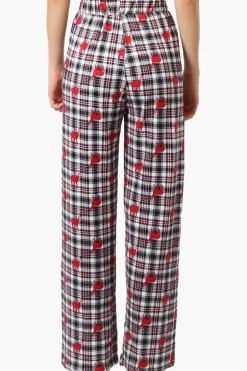 Canada Weather Gear Reindeer Pattern Wide Leg Pajama Pants - Multi
