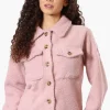 Canada Weather Gear Sherpa Lightweight Jacket - Pink