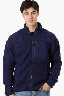 Canada Weather Gear Sherpa Zip Up Lightweight Jacket - Navy