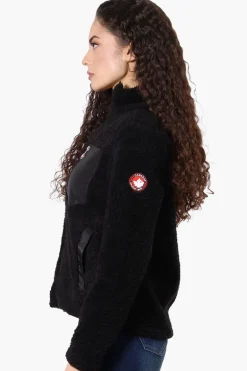 Canada Weather Gear Sherpa Zip Up Lightweight Jacket - Black