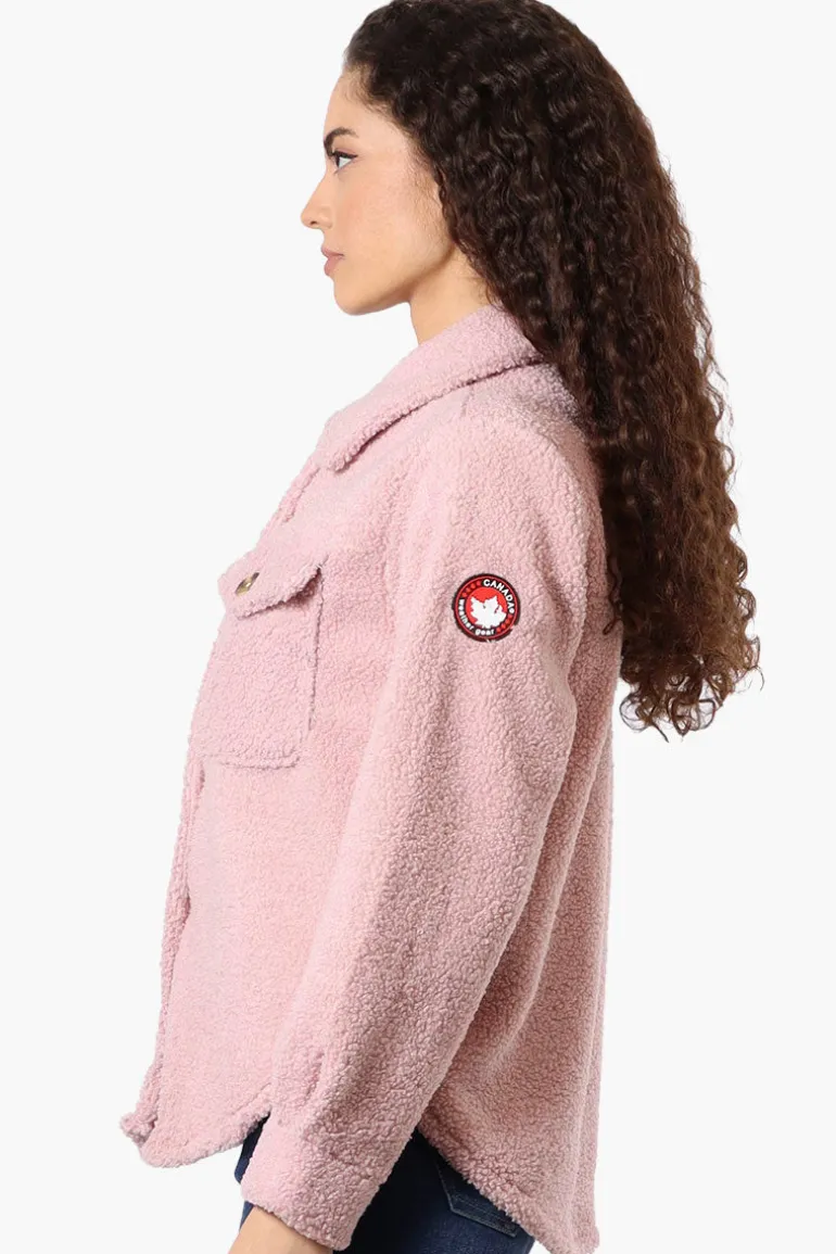 Canada Weather Gear Sherpa Lightweight Jacket - Pink