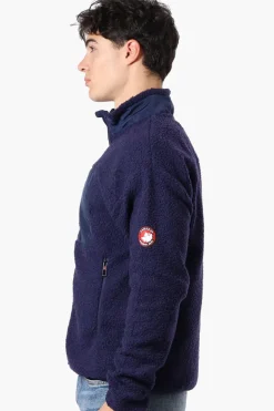 Canada Weather Gear Sherpa Zip Up Lightweight Jacket - Navy