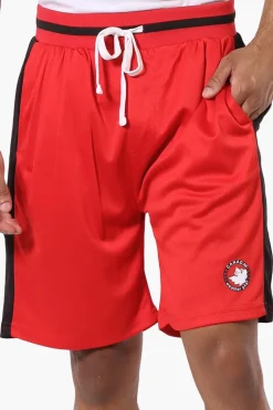 Canada Weather Gear Side Stripe Mesh Shorts - Red