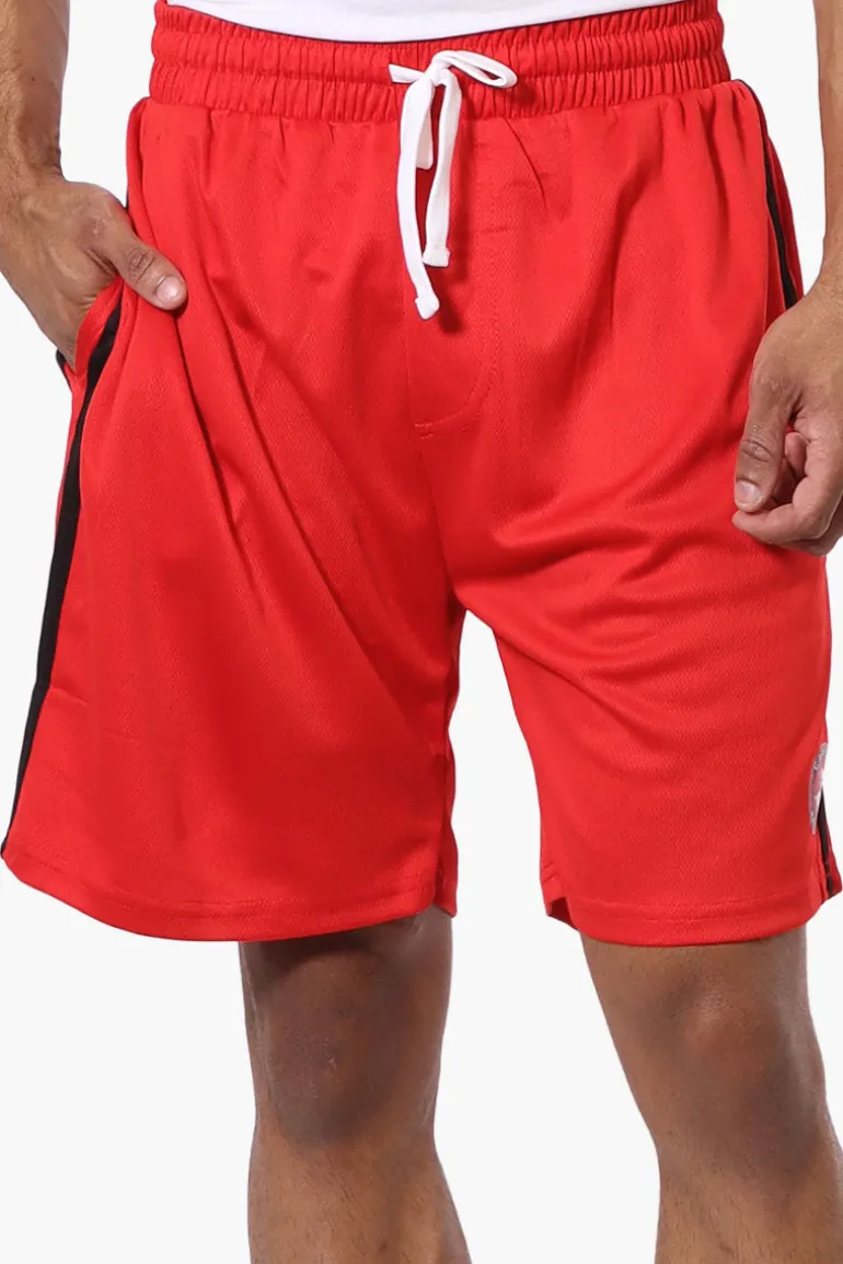 Canada Weather Gear Side Stripe Mesh Shorts - Red