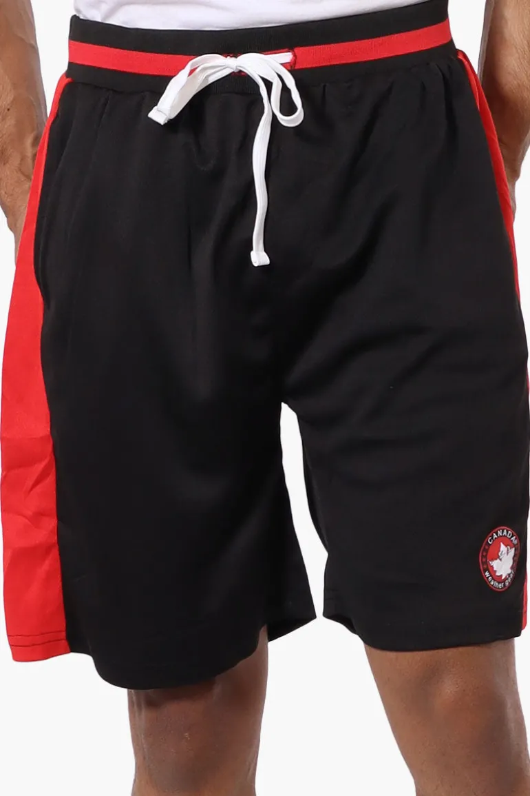 Canada Weather Gear Side Stripe Mesh Shorts - Black