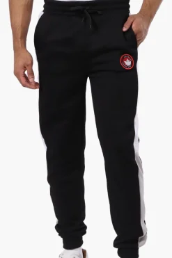 Canada Weather Gear Side Stripe Colour Block Joggers - Black