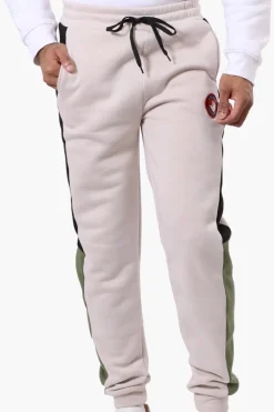 Canada Weather Gear Side Stripe Colour Block Joggers - Beige