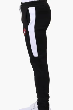 Canada Weather Gear Side Stripe Tie Waist Joggers - Black