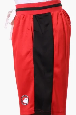 Canada Weather Gear Side Stripe Mesh Shorts - Red