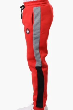 Canada Weather Gear Side Stripe Colour Block Joggers - Red